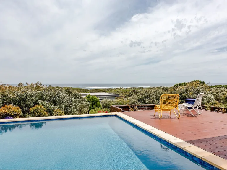 Infinitive pool with ocean views.